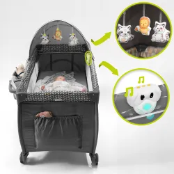 Łóżeczko turystyczne, kojec LIONELO SVEN PLUS Grey Łóżeczko turystyczne, kojec LIONELO SVEN PLUS Grey