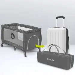 Łóżeczko turystyczne, kojec LIONELO SVEN PLUS Grey Łóżeczko turystyczne, kojec LIONELO SVEN PLUS Grey