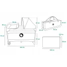 Łóżeczko turystyczne, kojec LIONELO SVEN PLUS Grey