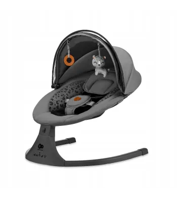 Kinderkraft Bujaczek Leżaczek 2w1 elektryczny  LUMI2 Dark Grey