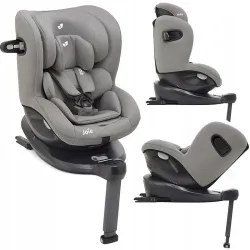 Joie i-Spin 360 i-Size - obrotowy fotelik samochodowy 0-18 kg gray flanel Joie i-Spin 360 i-Size - obrotowy fotelik samochodowy 0-18 kg gray flanel