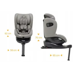 Joie i-Spin 360 i-Size - obrotowy fotelik samochodowy 0-18 kg gray flanel
