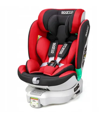 FOTELIK OBROTOWY 360 iSIZE 40-135CM Sparco Sk6000 czerwony
