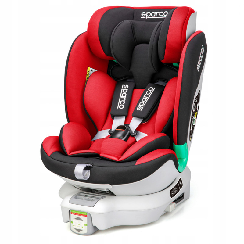 FOTELIK OBROTOWY 360 iSIZE 40-135CM Sparco Sk6000 czerwony
