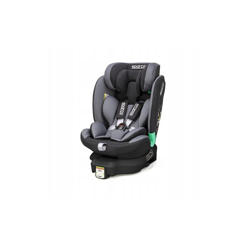 FOTELIK OBROTOWY 360 iSIZE 40-135CM Sparco Sk6000 czarno-szary