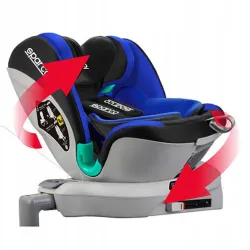 FOTELIK OBROTOWY 360 iSIZE 40-135CM Sparco Sk6000 czerwony