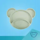CANPOL silikonowy TRÓJDZIELNY talerzyk z przyssawką MIŚ 51/401_bei