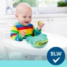 CANPOL silikonowy TRÓJDZIELNY talerzyk z przyssawką MIŚ 51/401_crem