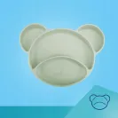 CANPOL silikonowy TRÓJDZIELNY talerzyk z przyssawką MIŚ 51/401_bei