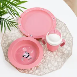 Zestaw naczyń tworzywo sztuczne Canpol babies 56/523 różowy