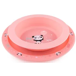 Zestaw naczyń tworzywo sztuczne Canpol babies 56/523 różowy