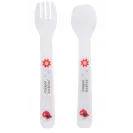 CANPOL zestaw kubeczek talerzyk sztućce miseczka 4/401 czerwony