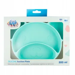 CANPOL silikonowy TRÓJDZIELNY talerzyk z przyssawką MIŚ 51/401_grey CANPOL silikonowy TRÓJDZIELNY talerzyk z przyssawką MIŚ 51/401_grey