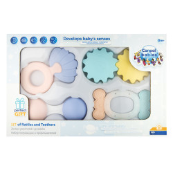 CANPOL BABIES zestaw pierwszych grzechotek PASTEL super lekkie 79/401