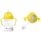 B.BOX BIDON KUBEK Z OBCIĄŻONĄ SŁOMKĄ RURKĄ DLA DZIECI 240ml cytrynowy