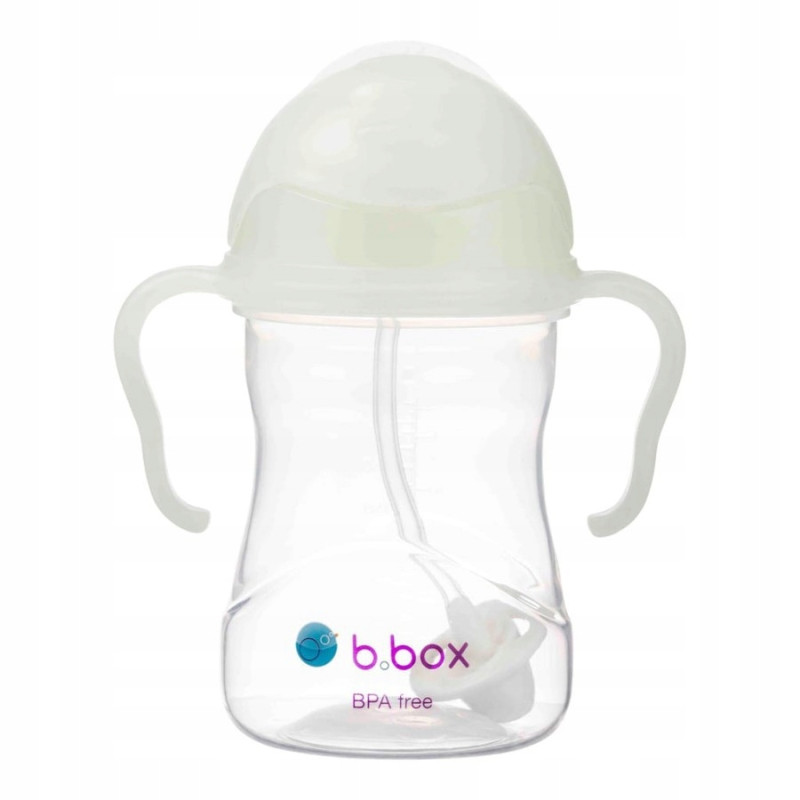 B.BOX BIDON KUBEK Z OBCIĄŻONĄ SŁOMKĄ RURKĄ DLA DZIECI 240ml Glow