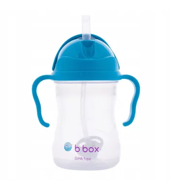 B.BOX BIDON KUBEK Z OBCIĄŻONĄ SŁOMKĄ RURKĄ DLA DZIECI 240ml kobaltowy