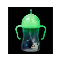 B.BOX BIDON KUBEK Z OBCIĄŻONĄ SŁOMKĄ RURKĄ DLA DZIECI 240ml Glow