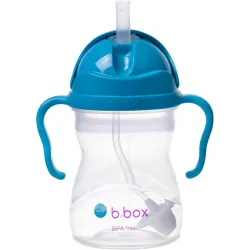 B.BOX BIDON KUBEK Z OBCIĄŻONĄ SŁOMKĄ RURKĄ DLA DZIECI 240ml kobaltowy