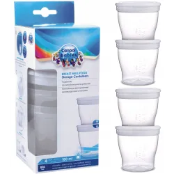 CANPOL Pojemnik do przechowywania pokarmu 180 ml. 4 szt. 12/204