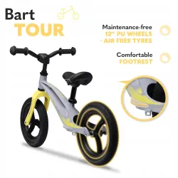 Rowerek Lionelo Bart Tour w szarym kamieniu – bezpieczna zabawa dla malucha!