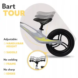 Rowerek Lionelo Bart Tour w szarym kamieniu – bezpieczna zabawa dla malucha!