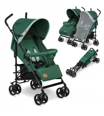 Lionelo Elia lekki wózek spacerowy parasolka do 15 kg Green Forest