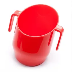 DOIDY CUP KUBEK KRZYWY POCHYŁY KUBECZEK DO NAUKI PICIA  200ml  czerwony