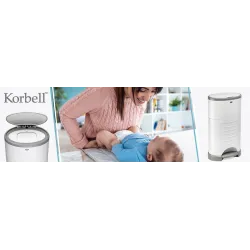Korbell Pojemnik na zużyte pieluchy 9L biały