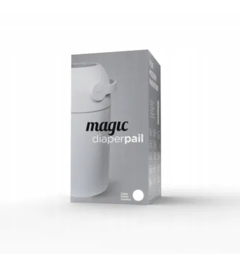 Kosz na zużyte pieluchy Magic Majestic - szary (na 25 pieluch)