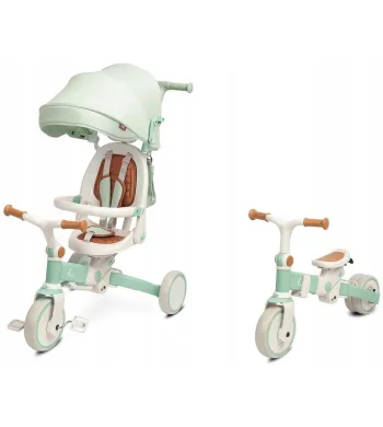 Toyz by Caretero Faro 3w1 rowerek trójkołowy spacerowy biegowy Green