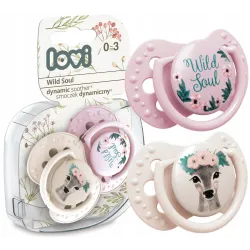 LOVI Smoczek Silik 2szt WILD SOUL GIRL 0-3m 22/882
