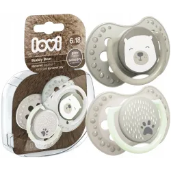 Lovi Smoczek silikonowy dynamiczny 6-18m 22/865 bud bear