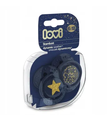 Lovi Smoczek silikonowy dynamiczny 6-18m 22/894 stardust bl
