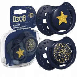Lovi Smoczek silikonowy dynamiczny 6-18m 22/894 stardust bl