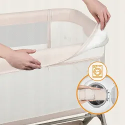 Lionelo Leonie Plus beige — dostawka, kołyska, łóżeczko Lionelo Leonie Plus beige — dostawka, kołyska, łóżeczko