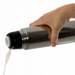 Termos na napoje Miniland 0,5 l srebrny + etui izotermiczne