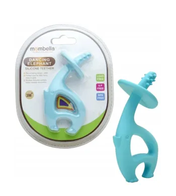 Gryzak ortodontyczny Mombella silikon niebieski