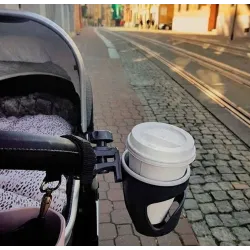 Elegancki uchwyt na kubek Petite&Mars w kolorze czarnym