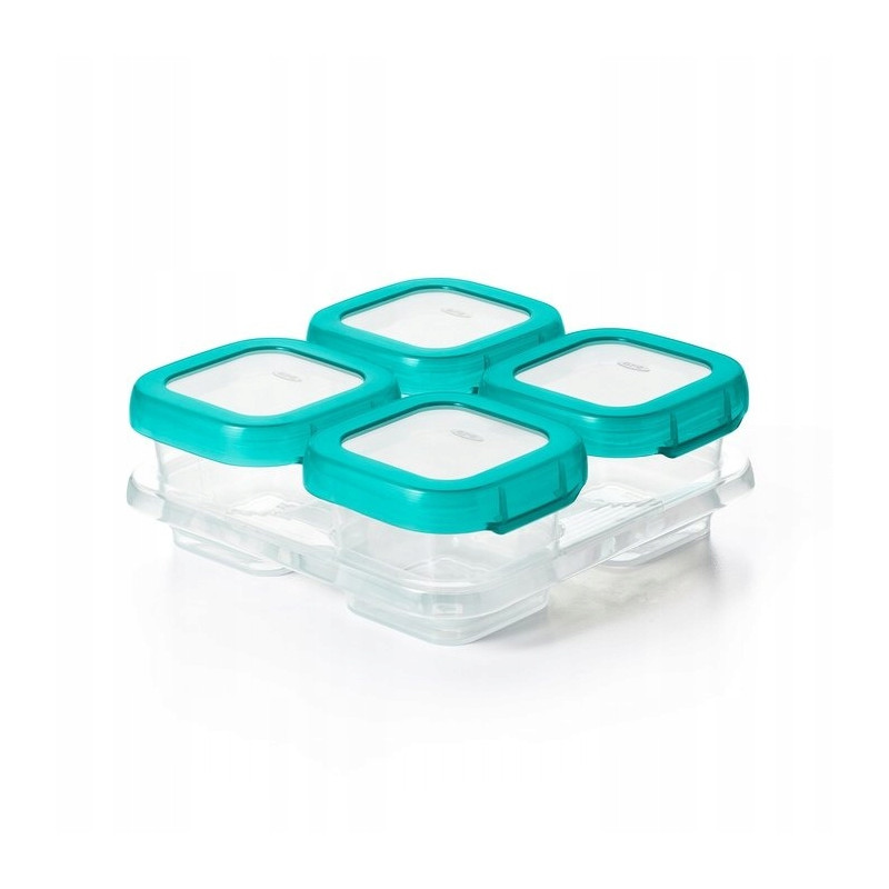 OXO  pojemniki do zamrażania żywności 4 x 120 ml Teal