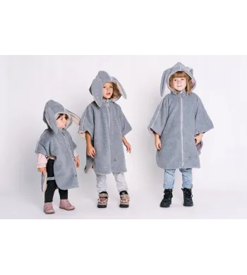 Patulove - Ponczo dla dzieci samochodowe Funny Bunny Beige S