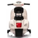 Jeździk dla dziecka Skuter Vespa na akumulator z oparciem biały