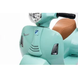 Jeździk dla dziecka Skuter Vespa na akumulator z oparciem Miętowy Jeździk dla dziecka Skuter Vespa na akumulator z oparciem Miętowy