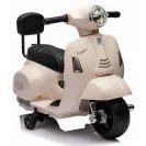Jeździk dla dziecka Skuter Vespa na akumulator z oparciem biały