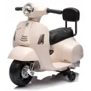 Jeździk dla dziecka Skuter Vespa na akumulator z oparciem biały