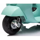 Jeździk dla dziecka Skuter Vespa na akumulator z oparciem turkus