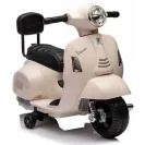 Jeździk dla dziecka Skuter Vespa na akumulator z oparciem biały
