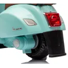 Jeździk dla dziecka Skuter Vespa na akumulator z oparciem turkus