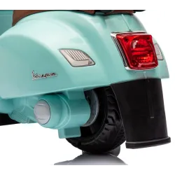 Jeździk dla dziecka Skuter Vespa na akumulator z oparciem turkus