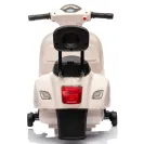 Jeździk dla dziecka Skuter Vespa na akumulator z oparciem biały